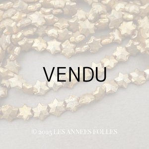 画像: 【セール対象外】【クーポン対象外】アンティーク 星型 ガラスビーズ ゴールド フレンチジェット 6mm 72ピースのセット 