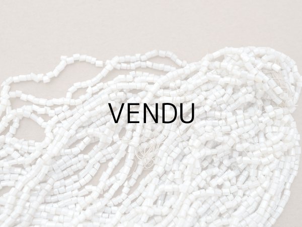 画像4: アンティーク シードビーズ グレイッシュホワイト ガラスビーズ  (4)