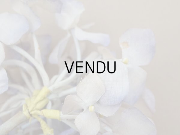 画像4: アンティーク 紫陽花の布花 淡い青紫  (4)