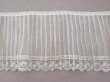 画像6: 1900年頃 アンティーク 幅広 ドレスの裾  レース付き プリーツ 3m 幅19.5cm コットンオーガンジー ドレスパーツ (6)