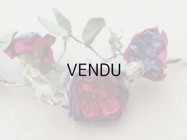 画像5: アンティーク 薔薇の布花 クウォーターロゼット咲き (5)