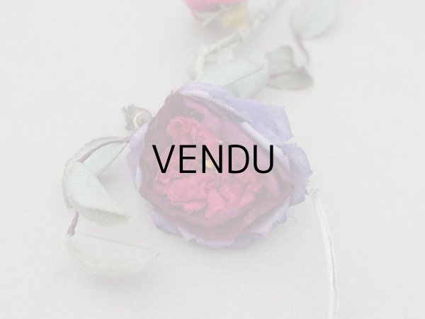 画像8: アンティーク 薔薇の布花 クウォーターロゼット咲き (8)