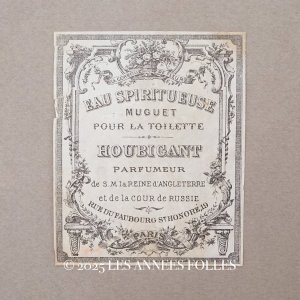 画像: 19世紀 アンティーク 鈴蘭のパフュームラベル EAU SPIRITUEUSE MUGUET POUR LA TOILETTE - HOUBIGANT PARIS -