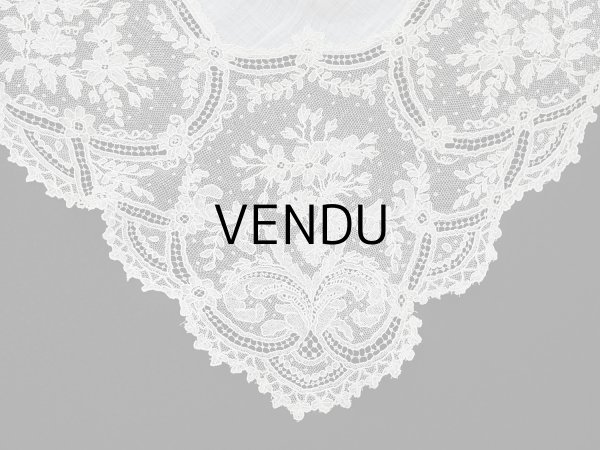 画像7: 【セール対象外】【クーポン対象外】アンティーク アランソンレース 結婚式のハンカチ【ポワン・ダランソン】 (7)