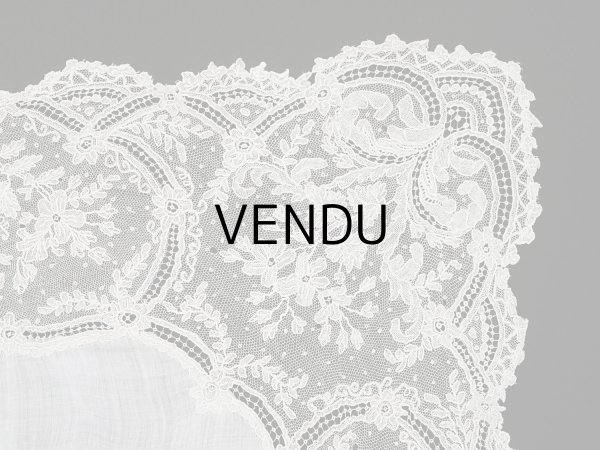 画像13: 【セール対象外】【クーポン対象外】アンティーク アランソンレース 結婚式のハンカチ【ポワン・ダランソン】 (13)