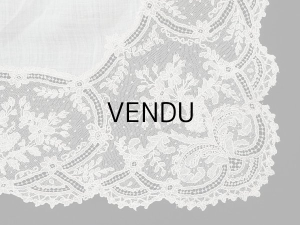 画像18: 【セール対象外】【クーポン対象外】アンティーク アランソンレース 結婚式のハンカチ【ポワン・ダランソン】 (18)