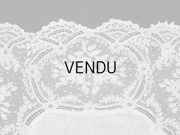 画像12: 【セール対象外】【クーポン対象外】アンティーク アランソンレース 結婚式のハンカチ【ポワン・ダランソン】 (12)