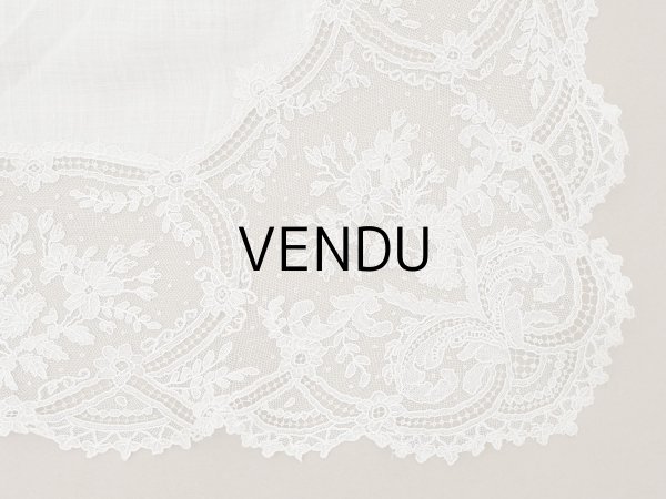 画像5: 【セール対象外】【クーポン対象外】アンティーク アランソンレース 結婚式のハンカチ【ポワン・ダランソン】 (5)
