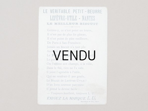 画像2: 19世紀末 アンティーク LU クロモ LE VERITABLE PETIT-BEURRE - LEFEVRE-UTILE.NANTES - (2)