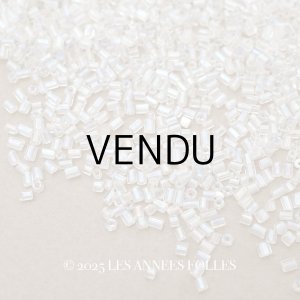 画像: アンティーク オーロラ加工 ライン入り シードビーズ ガラス製 45g