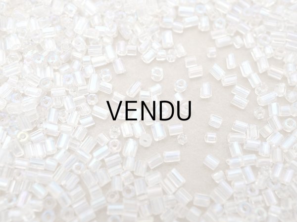 画像5: アンティーク オーロラ加工 ライン入り シードビーズ ガラス製 45g (5)