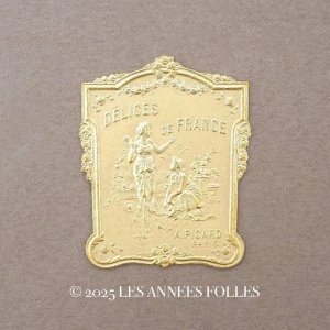 画像: アンティーク パフュームラベル 薔薇のガーランド DELICES DE FRANCE - A.PICARD PARIS -