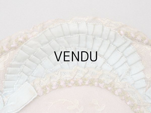 画像5: アンティーク ロココトリム＆プリーツ ハンキーケース (5)