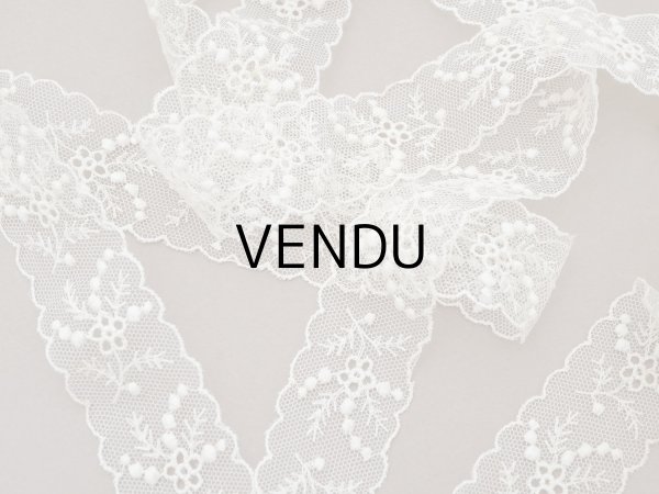 画像3: アンティーク 小さなポンポン付 レース  幅3.5cm (3)