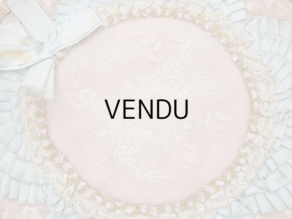 画像6: アンティーク ロココトリム＆プリーツ ハンキーケース (6)