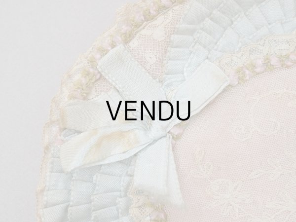 画像4: アンティーク ロココトリム＆プリーツ ハンキーケース (4)