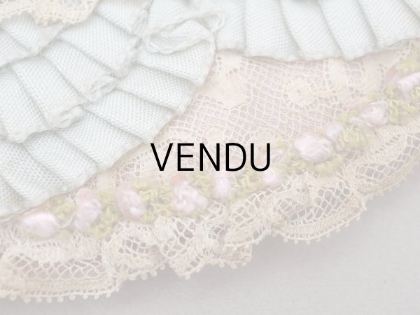 画像7: アンティーク ロココトリム＆プリーツ ハンキーケース (7)