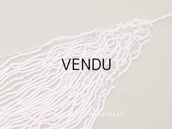 画像1: アンティーク シードビーズ ベビーピンク 1cm=10粒 73g キャビアビーズ マイクロビーズ (1)