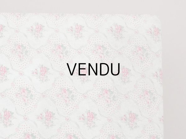 画像6: アンティーク ピンクの薔薇模様 大きなカルトナージュボックス  54.3×31.3×13.6cm (6)