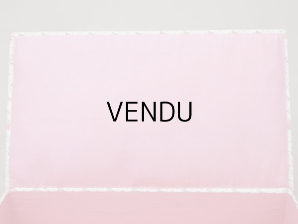 画像13: アンティーク ピンクの薔薇模様 大きなカルトナージュボックス  54.3×31.3×13.6cm (13)