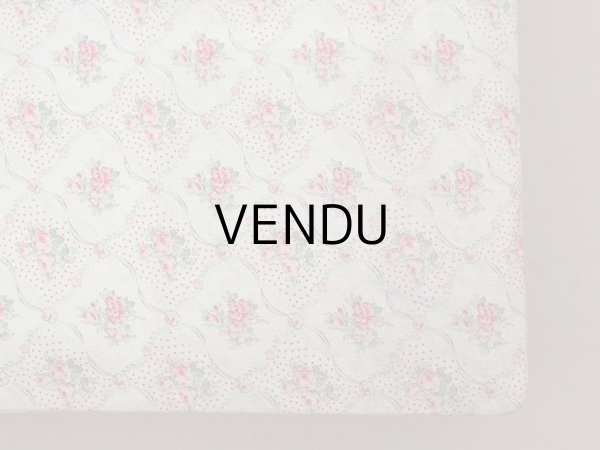 画像7: アンティーク ピンクの薔薇模様 大きなカルトナージュボックス  54.3×31.3×13.6cm (7)