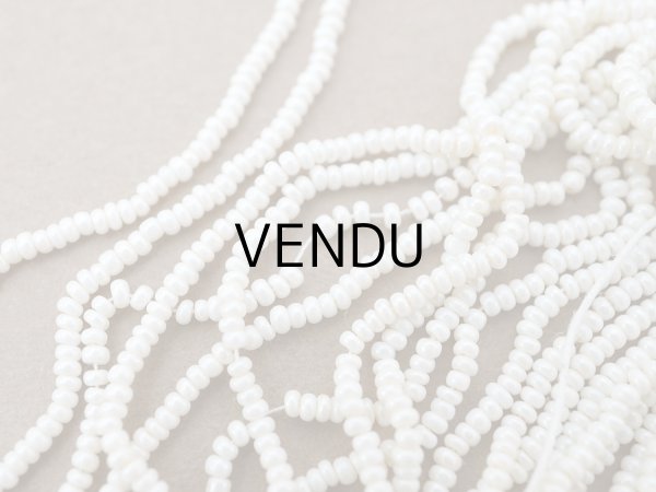 画像3: アンティーク シードビーズ エクリュ 生成り 1cm=10粒 85〜88g キャビアビーズ マイクロビーズ (3)