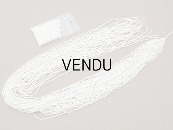 画像4: アンティーク シードビーズ エクリュ 生成り 1cm=10粒 85〜88g キャビアビーズ マイクロビーズ (4)