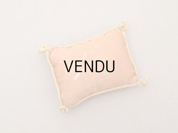 画像2: アンティーク  シルク製 小さなクッション  - BIDAULT FILS - (2)