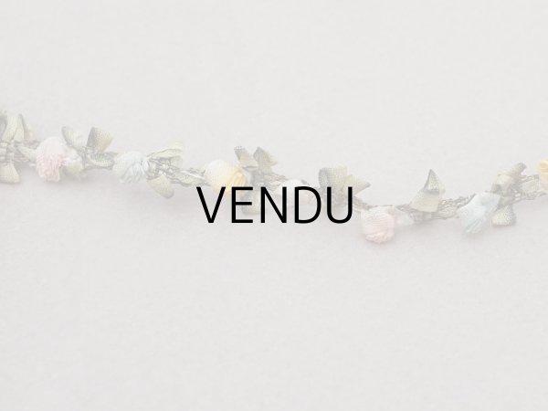 画像3: 【セール対象外】【クーポン対象外】アンティーク シルク製 とても小さな薔薇 ロココトリム 4色 パステルカラー ロココリボン 30cm (3)