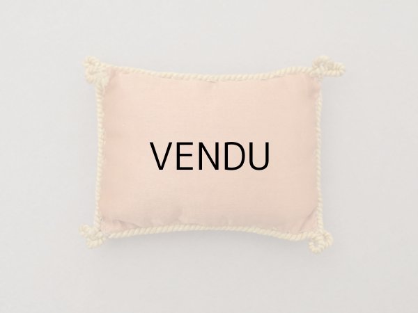 画像4: アンティーク  シルク製 小さなクッション  - BIDAULT FILS - (4)