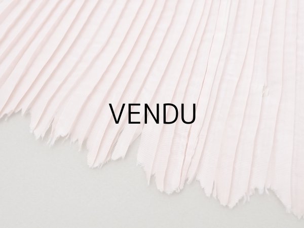 画像13: 19世紀末 アンティーク  ベビーピンク シルク製プリーツ ドレスの裾  2m 幅14cm (13)