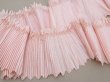 画像3: 19世紀末 アンティーク  ベビーピンク シルク製プリーツ ドレスの裾  2m 幅14cm (3)
