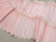 画像2: 19世紀末 アンティーク  ベビーピンク シルク製プリーツ ドレスの裾  2m 幅14cm (2)