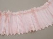 画像6: 19世紀末 アンティーク  ベビーピンク シルク製プリーツ ドレスの裾  2m 幅14cm (6)