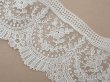 画像8: 19世紀末 アンティーク ポワンドガーズのボーダー ニードルレース  3.8m 8cm幅 花とリーフのガーランド 【ポワン・ド・ガーズ】  (8)