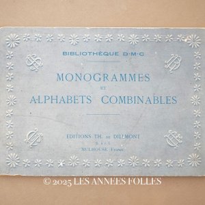 画像: アンティーク DMC 刺繍図案帳 MONOGRAMMES ET ALPHABETS COMBINABLES - BIBLIOTHEQUE D.M.C -