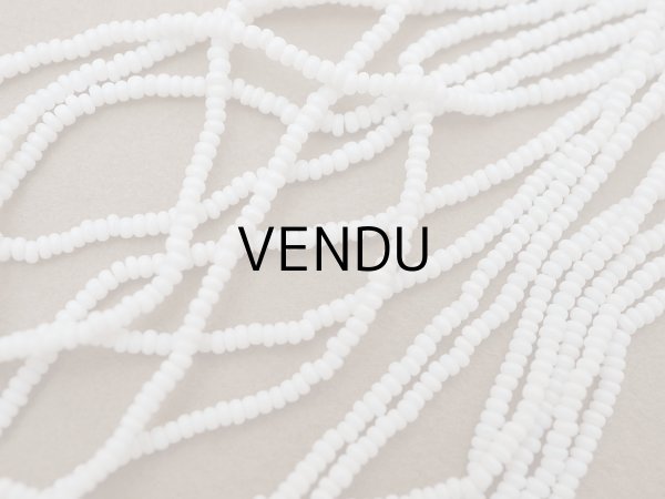 画像3: アンティーク シードビーズ ホワイト 1cm=11粒 81〜91g キャビアビーズ マイクロビーズ (3)