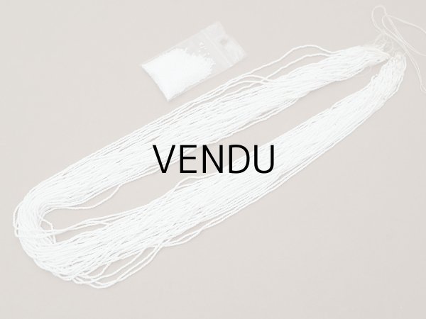 画像4: アンティーク シードビーズ ホワイト 1cm=11粒 81〜91g キャビアビーズ マイクロビーズ (4)