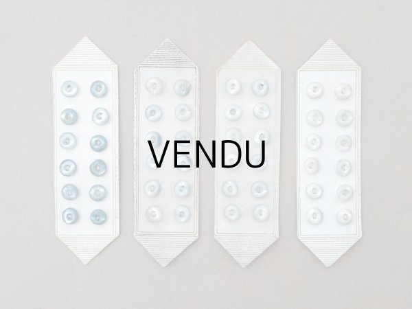 画像6: アンティーク マザーオブパール製 極小 ボタン 6mm 12ピース シェルボタン パウダーグリーン (6)