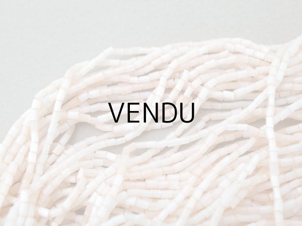 画像4: アンティーク ガラス製 サティネビーズ パウダーピンク 1cm=4粒 (4)