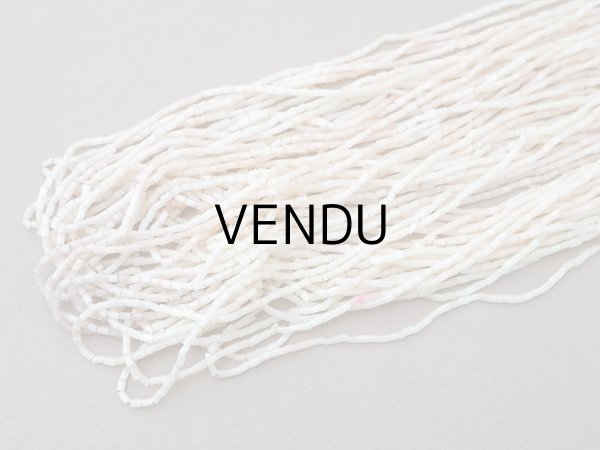 画像11: アンティーク ガラス製 サティネビーズ パウダーピンク 1cm=4粒 (11)