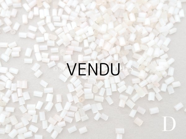 画像13: アンティーク ガラス製 サティネビーズ パウダーピンク 1cm=4粒 (13)