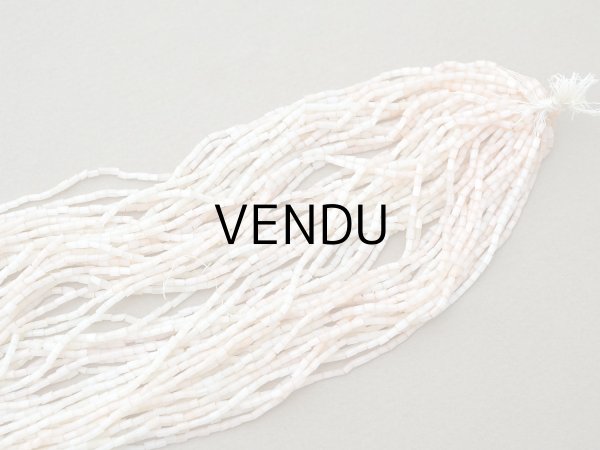 画像10: アンティーク ガラス製 サティネビーズ パウダーピンク 1cm=4粒 (10)