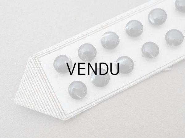 画像3: アンティーク マザーオブパール製 極小 ボタン 6mm 12ピース シェルボタン チャコールグレー (3)