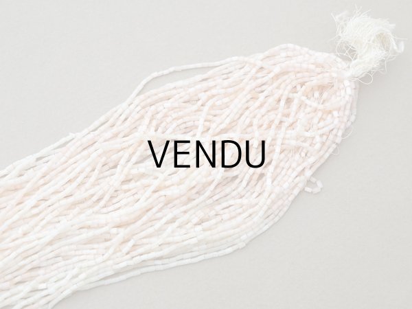 画像6: アンティーク ガラス製 サティネビーズ パウダーピンク 1cm=4粒 (6)