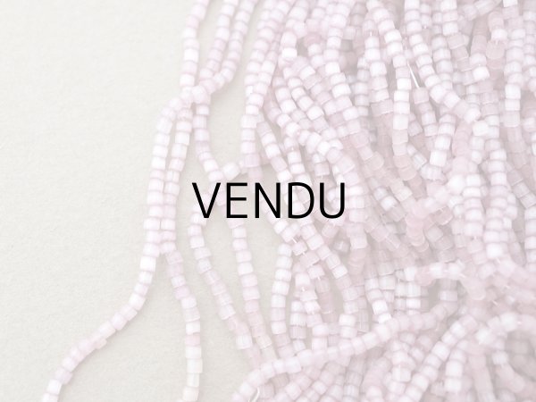 画像5: アンティーク ガラス製 サティネビーズ 薄紫 1cm=6.5粒 147g (5)