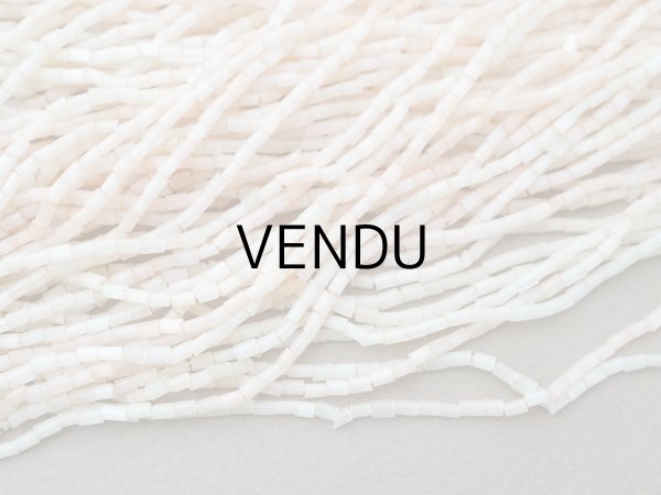 画像8: アンティーク ガラス製 サティネビーズ パウダーピンク 1cm=4粒 (8)