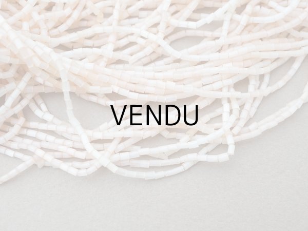 画像3: アンティーク ガラス製 サティネビーズ パウダーピンク 1cm=4粒 (3)