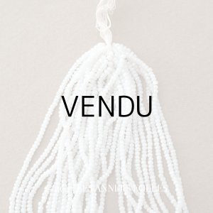 画像: アンティーク 極小 カット入り クリスタルガラス パールホワイトのシードビーズ 