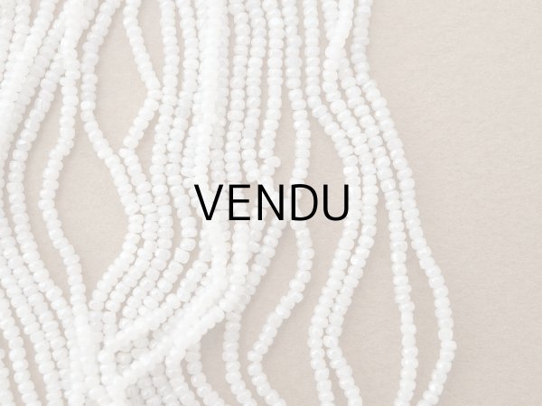 画像6: アンティーク 極小 カット入り クリスタルガラス パールホワイトのシードビーズ  (6)